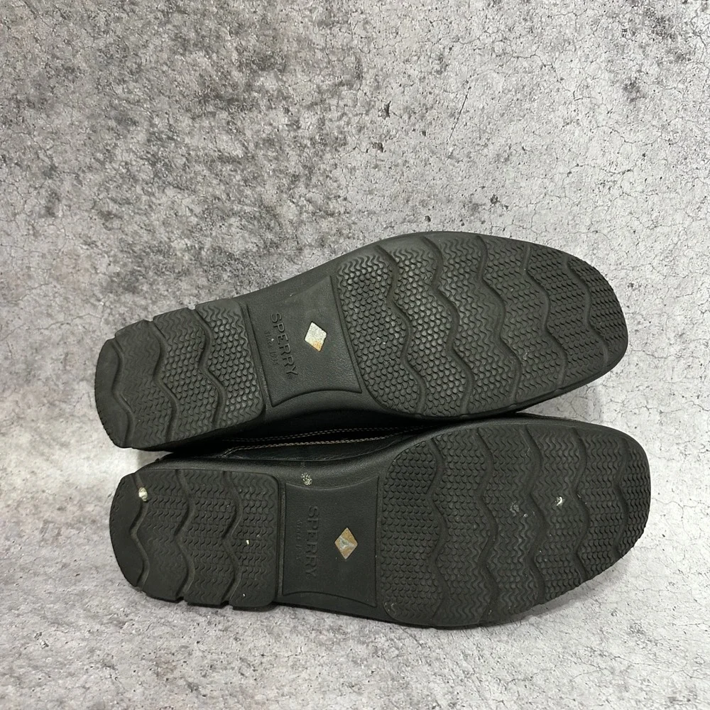 Sperry Gold Cup Twin Gore Loafer Mens 12 Black Leather Slip On STS14718 Casual